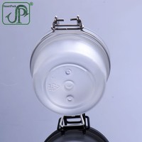 Pot en plastique translucide givré Flip Top serrure en métal cosmétique soins de la peau Lotion pour le corps emballage de beurre de corps