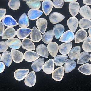 Piedra Lunar Arcoíris Blanca Natural, Forma de Pera Lisa, Calibrada, Cabujón, Certificada por IGI, para Joyería, Precio de Fábrica al por Mayor - Product Image 4