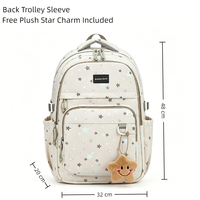 Sac à dos étudiant léger à grande capacité avec logo personnalisé, breloque offerte, bretelles réglables, pour collégiens et lycéens