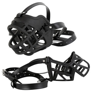 MOGLOVERS Bondage sm cuir réglable chien bouche couverture jouets érotiques avec bouche museau - Product Image 1