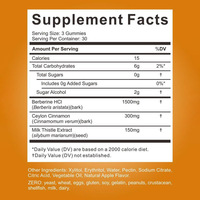 Gummies à la berbérine Haosen OEM/ODM, marque privée, cannelle de Ceylan, sans sucre, stimulant énergétique, 60 gummies/flacon, pour adultes