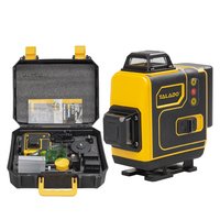 Niveau laser 4D à nivellement automatique, faisceau vert 16 lignes avec télécommande et étanchéité IP54 pour la construction