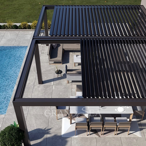 Sistema <span class=keywords><strong>de</strong></span> pérgola retráctil automático <span class=keywords><strong>3x4</strong></span>, Mirador <span class=keywords><strong>de</strong></span> patio trasero exterior moderno, <span class=keywords><strong>toldo</strong></span> <span class=keywords><strong>de</strong></span> techo motorizado <span class=keywords><strong>de</strong></span> aluminio impermeable - Product Image 5