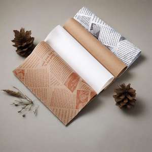 Papier sulfurisé imprimé de haute qualité, papier sulfurisé de qualité alimentaire, matière première pour papier ciré à hamburgers, en feuilles - Product Image 1