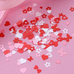 Lentejuelas de Uñas con Forma de Corazón Rojo y Rosa al por Mayor para Decoración de Uñas, 12 Rejillas/Caja, Calcomanías de Uñas Coloridas Mixtas para el Día de San Valentín - Product Image 3