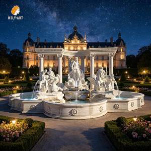Fuente de Mármol de Lujo MILY <span class=keywords><strong>Trevi</strong></span> Grand, Estilo Europeo, Tallada a Mano para Exteriores, Castillo, Villa, Jardín - Product Image 1