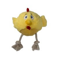 Jouet pour chien en corde de coton pelucheuse, nœud animal (poussin, chèvre et chinchilla) pour le jeu de traction, vente en gros