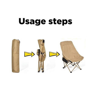 Chaise de <span class=keywords><strong>camping</strong></span> légère CHENYUE en gros, type lune, en tissu Oxford, avec cadre en acier, pliable et portable - Product Image 5