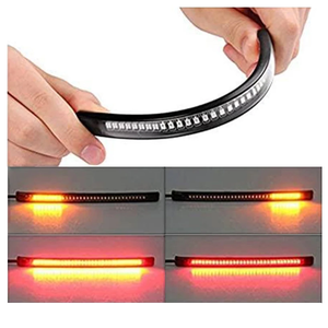 Fsylx 21cm המכונית אופנוע הוביל רצועת אור גמישה מכונית צינור רך זורם הוביל בלם דרל בלמים לעצור אור עם אות Turn - Product Image 4