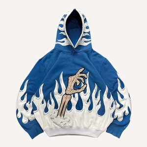 Sudadera con Capucha Deportiva de Invierno para Hombre, Personalizada, de Gran Tamaño, de Algodón de Punto Transpirable con Fusión sin Costuras - Product Image 2