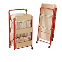 Chariot de Salon Pliant en Métal à Quatre Roues, Design Durable, Idéal pour la Maison et le Bureau – Meilleure Vente
