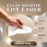 Lingettes humides de nettoyage et désincrustation pour cuisine et céramique, usage domestique, résistantes aux taches tenaces, jetables, 80 lingettes