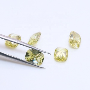 Venta directa de fábrica Artificial Cz Gemstone Cojín alargado Corte 4*6mm a 8*10mm Piedras sueltas de zirconia Color Oliva Circón cúbico - Product Image 2