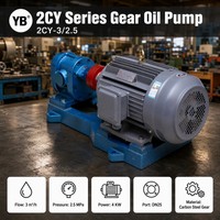 Pompe à engrenages haute pression 2CY-3/2.5, 50 LPM, 4 KW, en acier au carbone, pour distribution d'huile et de carburant, avec moteur électrique, approvisionnement B2B