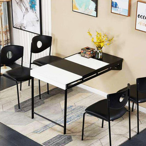 <span class=keywords><strong>Table</strong></span> pliante gain de place 2 en 1, étagère murale, <span class=keywords><strong>table</strong></span> <span class=keywords><strong>convertible</strong></span>, cadre en fer avec ressort à gaz - Product Image 4