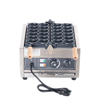 Nouvelle machine à gaufres électrique commerciale en forme d'œuf, 12 pièces, en acier inoxydable 304, revêtement antiadhésif, chauffage rapide, commande par bouton-poussoir