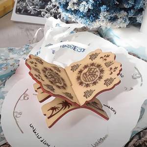 High-density wood carving rectangular Islamic prayer <b>table</b> for Muslim home decoration - Product Image 4