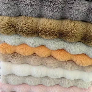 LongFine Hot Sell 100% Polyester Skin-friendly Fuzzy Fluffy South America Two Tone Rabbit Fur Fabric for Bed Lining <strong>Home</strong> <strong>Textile</strong> - Product Image 5