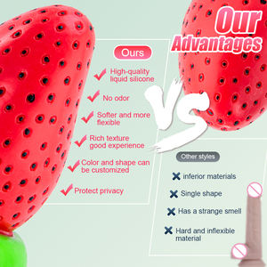 Dildo de Silicona con Forma de Fruta y Verdura de Fantasía, Tapón Anal, Lindo Masajeador de Próstata, Juguete Sexual para Masturbación Masculina y Femenina - Product Image 4