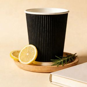 Gobelets à café jetables en carton ondulé arabe, épais et durables, avec couvercles en PP, robustes et isolants thermiquement - Product Image 5
