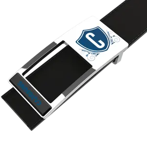 حزام جولف من الجلد العلوي الفاخر بشعار مخصص من Carosung ، حزام جولف أوتوماتيكي مخصص للرجال