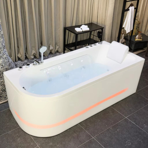 Bain à remous portable rectangulaire en acrylique avec massage, <span class=keywords><strong>pour</strong></span> intérieur, avec accoudoirs et drain, <span class=keywords><strong>pour</strong></span> hôtels, robinet inclus - Product Image 1