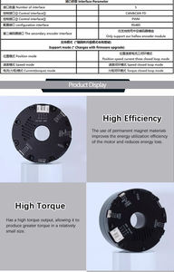 Motor de CC de Alto <span class=keywords><strong>Torque</strong></span> con Eje Hueco y Engranaje Servo Plano de Alta Calidad Faradyi, Motor BLDC de 12V 24W 24v con Codificador - Product Image 5