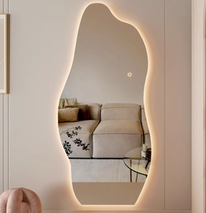 Phòng khách sang trọng phòng ngủ phòng tắm cloakroom trang trí nội thất đầy đủ chiều dài gương đầy đủ cơ thể không khung không thường xuyên tường trang trí gương - Product Image 5