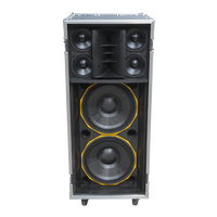 Nouvel arrivage : Enceinte professionnelle TH6215 double 15 pouces 3 voies avec flight case, 1800W RMS, pour scène, spectacles en extérieur, mariages et événements