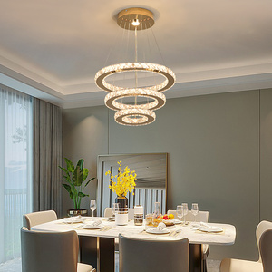 Lámpara Colgante Moderna de Cristal LED con Atenuación 3CCT de 47W, Modelo Golden Body, Cable K9, Envío Directo desde EE. UU., 110V - Product Image 3