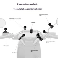 Support de téléphone magnétique pour moto Kewig IP66 étanche, 4 verrous sans fil + Type C, anti-vibration, support de téléphone magnétique pour vélo à 4 verrous
