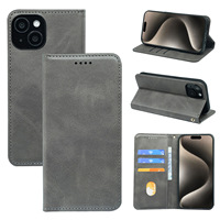 Étui portefeuille magnétique en cuir pour iPhone 17 Air 16 Pro Max 15 16e avec porte-cartes – Coque de téléphone portable