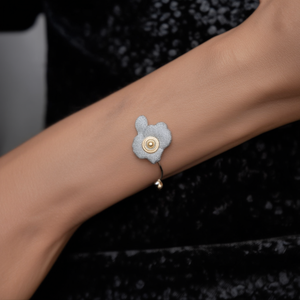 Fashion <b>Rings</b> 316L Stainless Steel PVD Gold Plating Flower Design <b>Adjustable</b> <b>Size</b> Women's Jewelry - Product Image 3
