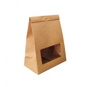 Bolsa de Papel Kraft Reciclada Económica con Logotipo Personalizado Impreso para Llevar Pan, Postres y Comida - Product Image 6