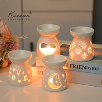 Brûleur d'encens moderne en céramique Pot à bougie votive parfumée sans flamme Décoration intérieure pour la maison Chambre Bureau Salle de bain pour la Saint-Valentin