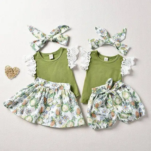 New style little girls fall boutique fashion casual wear clothes kids toddler clothes sets