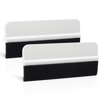 Raclette blanche à 4 faces avec bord en feutre noir pour l'élimination des bulles et le nettoyage des films de protection PPF pour l'habillage automobile - Vente en gros