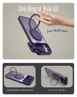 TPU PC Nouveau Design Pop-up Fenêtre 360 Degrés Rotation Magnétique Téléphone étui pour iphone 16 17 Pro Air Max 15 14 13 12 11 Pro Max Plus