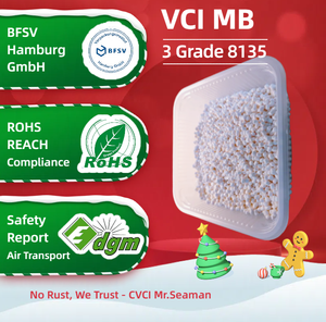 เกรด 3 เม็ดพลาสติก VCI ทนความร้อนสูง ป้องกันสนิม สำหรับการเป่าฟิล์ม การเคลือบ VCI PE การฉีดขึ้นรูป การหล่อขึ้นรูป และสารเติมแต่ง VCI แบบเข้มข้น - Product Image 1