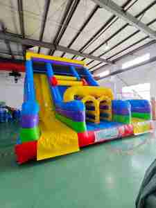 Grand toboggan <span class=keywords><strong>gonflable</strong></span> à prix avantageux, conception personnalisée à double voie, <span class=keywords><strong>structure</strong></span> d'amusement en PVC durable pour enfants et adultes - Product Image 6