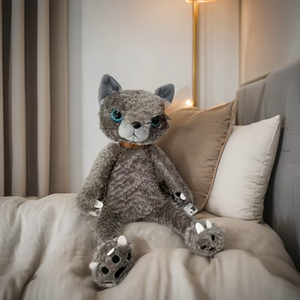 Vendita calda Unisex gattino scontroso gatto peluche bambola dei cartoni animati morbido in cotone PP pieno di Spoof gatto perfetto picchiato bambola regalo di compleanno - Product Image 3