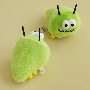 Juguete interactivo ecológico para masticar gatos, hierba gatera de felpa, Limpieza de dientes chirriantes, juguete para gatitos, lindo insecto verde resistente a mordeduras para juguete para gatos - Product Image 2
