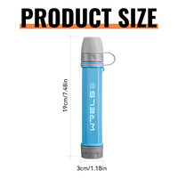Filtre à eau WRELS, pratique et portable, pour le camping en plein air, l'entraînement, équipement de filtration d'eau potable, pièces de rechange