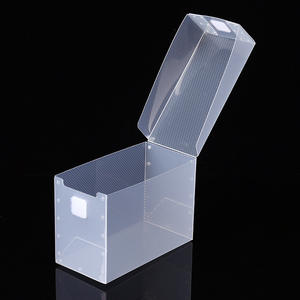 Boîte en plastique transparente personnalisée boîte cadeau PVC automatique à fond crochet boîte d'emballage RPET dégradable - Product Image 5