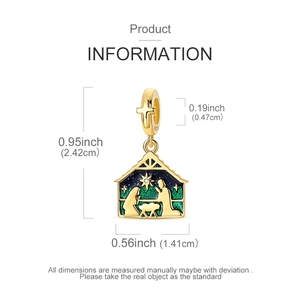 Nuevo Colgante <span class=keywords><strong>de</strong></span> Plata <span class=keywords><strong>de</strong></span> Ley 925 con Diseño <span class=keywords><strong>de</strong></span> la Natividad <span class=keywords><strong>de</strong></span> Jesús, para Pulseras, Regalo para Mujer, 2026 - Product Image 5