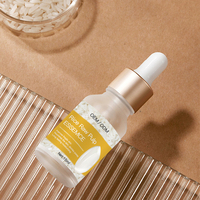 Sérum blanchissant à la pulpe de riz cru biologique à la vitamine C Niacinamide de marque privée d'essence d'acide hyaluronique de riz personnalisé vente en gros biologique