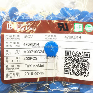 Varistor <span class=keywords><strong>de</strong></span> Óxido <span class=keywords><strong>de</strong></span> <span class=keywords><strong>Zinc</strong></span> MOV 470KD14 Nuevo y Original, 14MM 47V, Protector Contra Sobretensiones, Condensador - Product Image 2