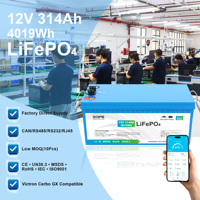 Özel 12V 314Ah LiFePO4 RV Deniz Aküsü, RJ45 CAN Bluetooth BMS IP67 özellikli, Ön Yaşam Alanlı RV ve Kabinli Kruvazör Seyahatleri için