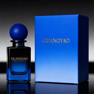 Diseño de lujo Cuadrado vacío 50ml 100mL Botella cara Perfume Vidrio Bola de madera Tapa Caja Embalaje - Product Image 2