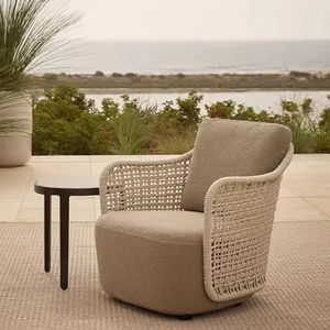 Divano in Rattan Moderno e Semplice <span class=keywords><strong>con</strong></span> Cuscino per Esterni, Cortile, Giardino, <span class=keywords><strong>Balcone</strong></span>, Piccolo Hotel e Villa - Product Image 2
